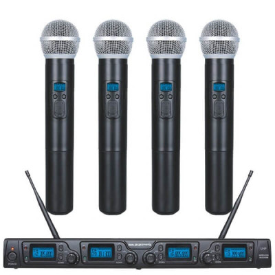 ZZIPP - TXZZ640 - Set radiomicrofono con 4 microfoni palmari UHF 16 canali