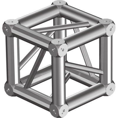 PROTRUSS - SQ22K8 - Raccordo quadrato "dado" 6 vie configurabile per truss SQ22