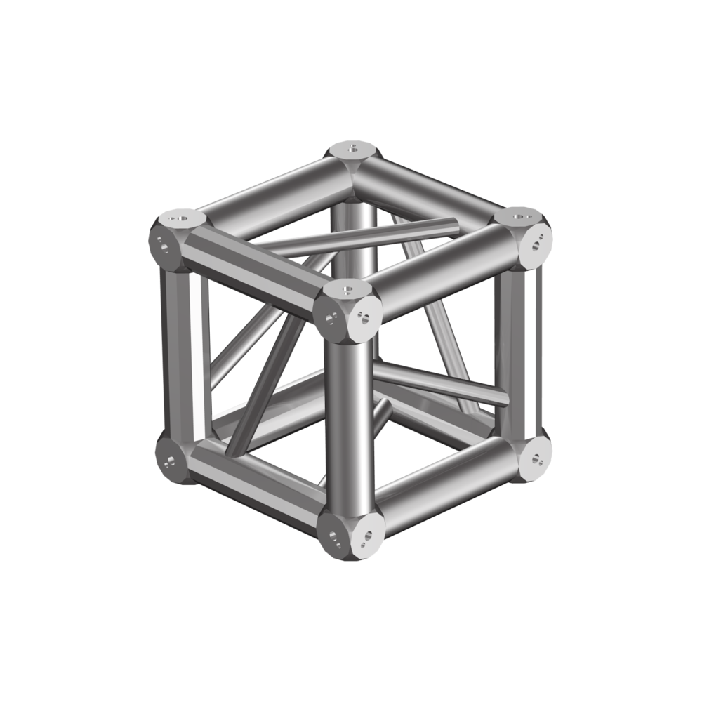 PROTRUSS - SQ22K8 - Raccordo quadrato "dado" 6 vie configurabile per truss SQ22