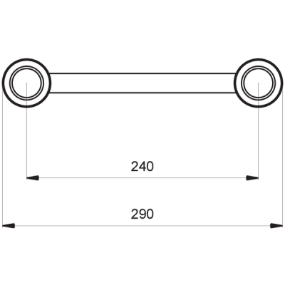 PROTRUSS - SF30250 - Traliccio in alluminio a sezione piana lineare lunghezza 250 cm