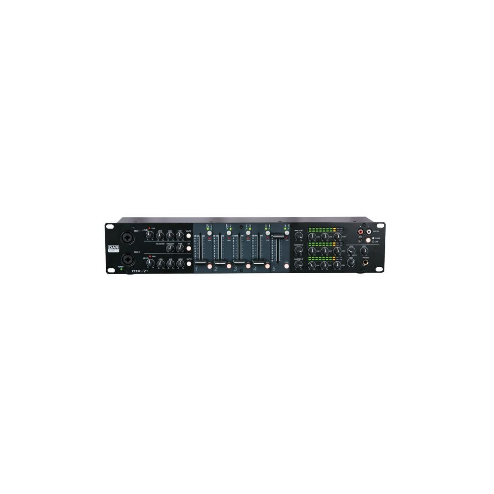 DAP - D2350 - Mixer audio da installazione rack 2U 7 canali 3 zone IMIX-7.1