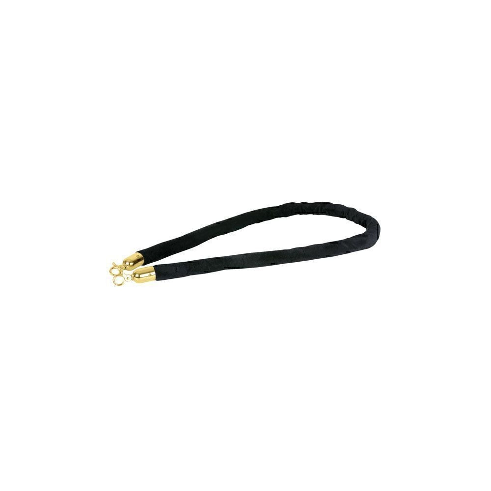 SHOWTEC - 90021 - Cordone in velluto nero elimina code 1.5 m con attacchi color oro