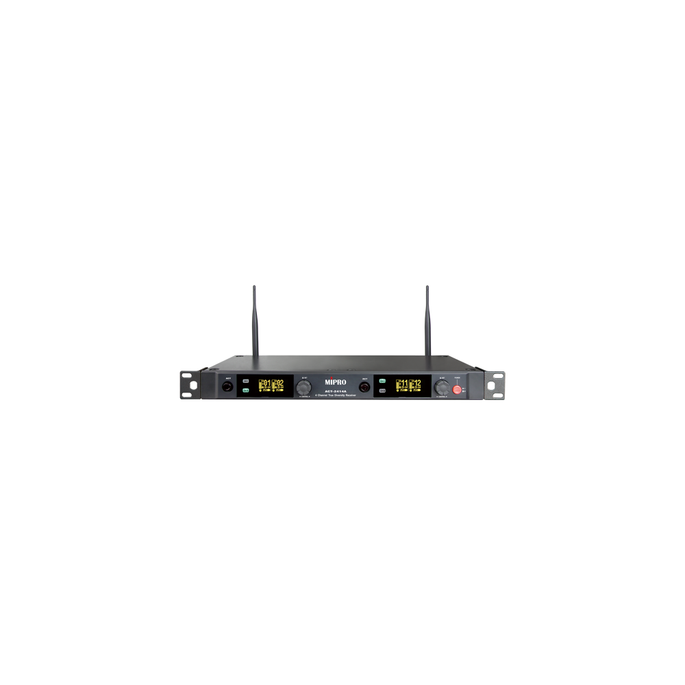 MIPRO - ACT-2414A - Ricevitore quadruplo ACT 12 canali 2,4GHz con antenne spostabili