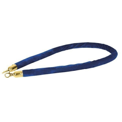 SHOWTEC - 90011KIT-H - Barriera smista code color argento + cordone elimina code blu in velluto 1.5 mt con pomello in oro