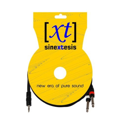 SINEXTESIS - LC192-1,5 - Cavo 1x Mini Jack Stereo 3,5 mm - 2x Jack 1,5 mt.