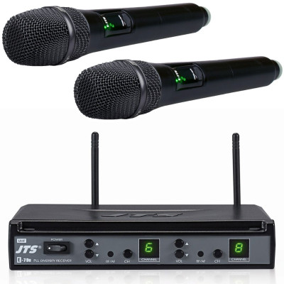 JTS - E-7DU/E-7THD - 42545 - Radiomicrofono UHF PLL 16 canali con doppio trasmettitore a mano