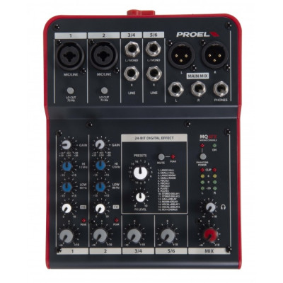 PROEL - MQ6FX - Compact 6-channel mixer with FX