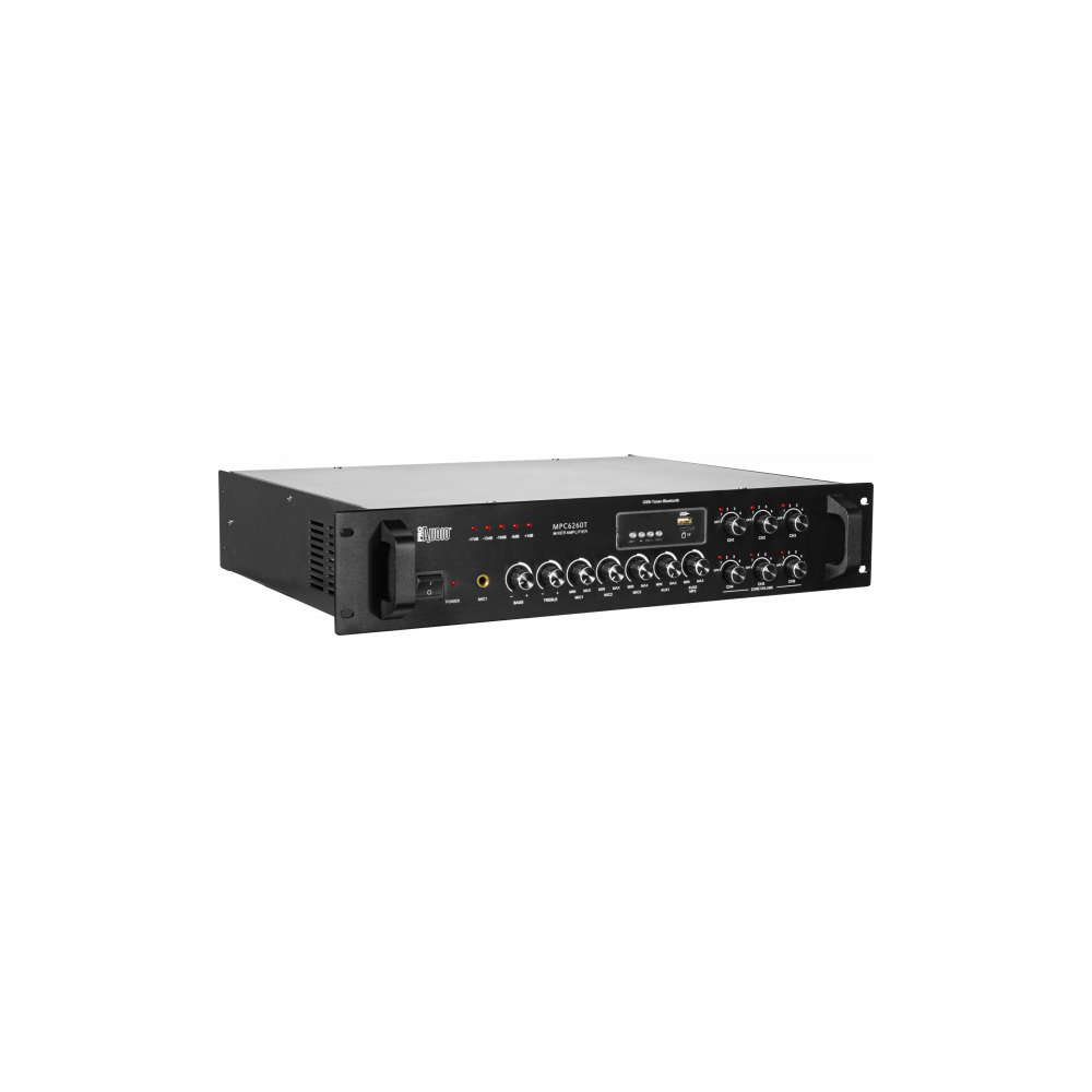 PROAUDIO - MPC6260T - Amplificatore mixer a 6 zone con sintonizzatore FM, Bluetooth, e lettore MP3/USB/SD card integrato