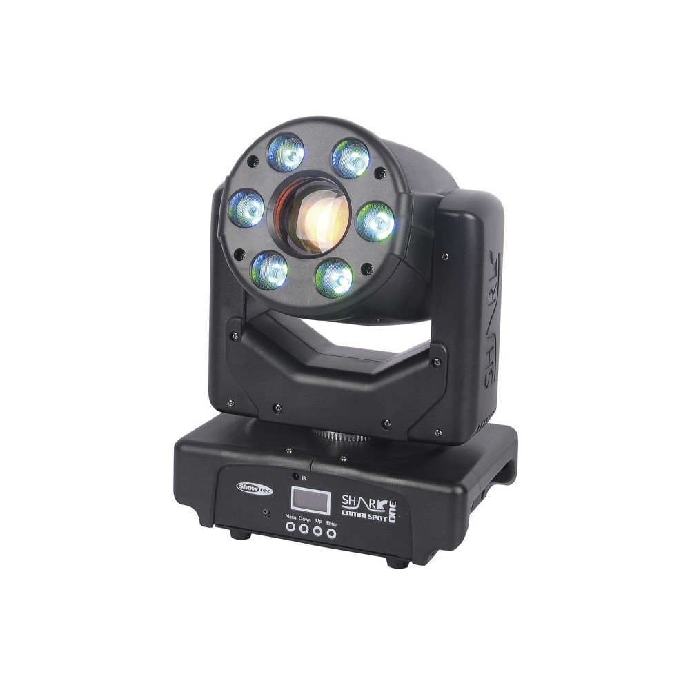 SHOWTEC - 45022 - Shark Combi Spot One 6 x 8 W RGBW LED Wash e testa mobile spot