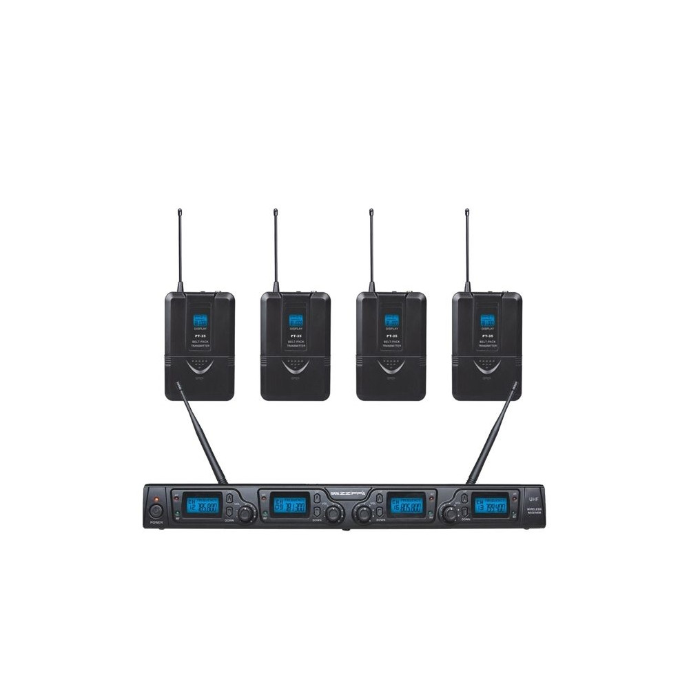 ZZIPP - TXZZ642 - Set Radiomicrofono con 4 Bodypack canali