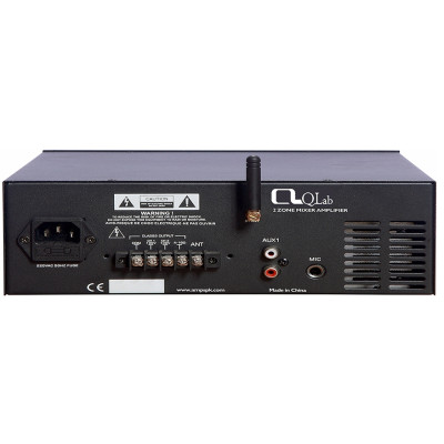 QLAB - TM-260 - Ampliﬁcatore/Mixer digitale compatto da 60W totali con Bluetooth FM e lettore MP3 su USB/SD