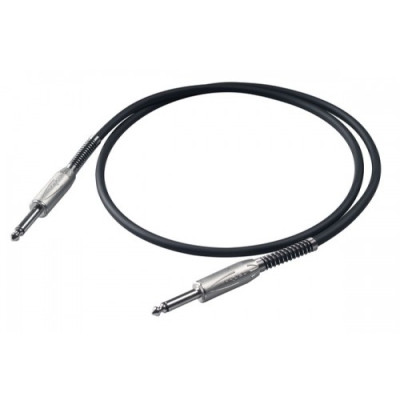 PROEL - BULK100LU05 -  0.5 m professional cable for instruments with Ø 6.3 mm Mono jack plug connections
