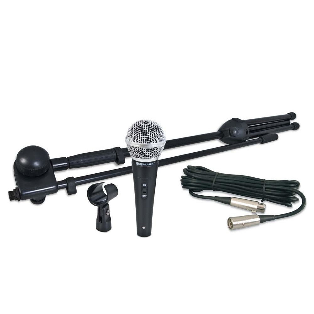 MARK - SET DM 50 - Set composto da microfono dinamico portatile, cavo, clip e supporto