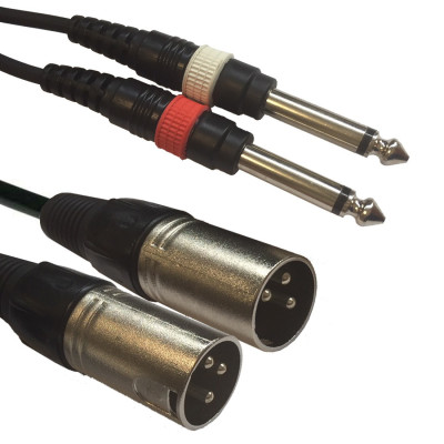 ADJ - 1611000036 - Adapter cable 2 XLR MALE - 2 JACK 6,3 Mono