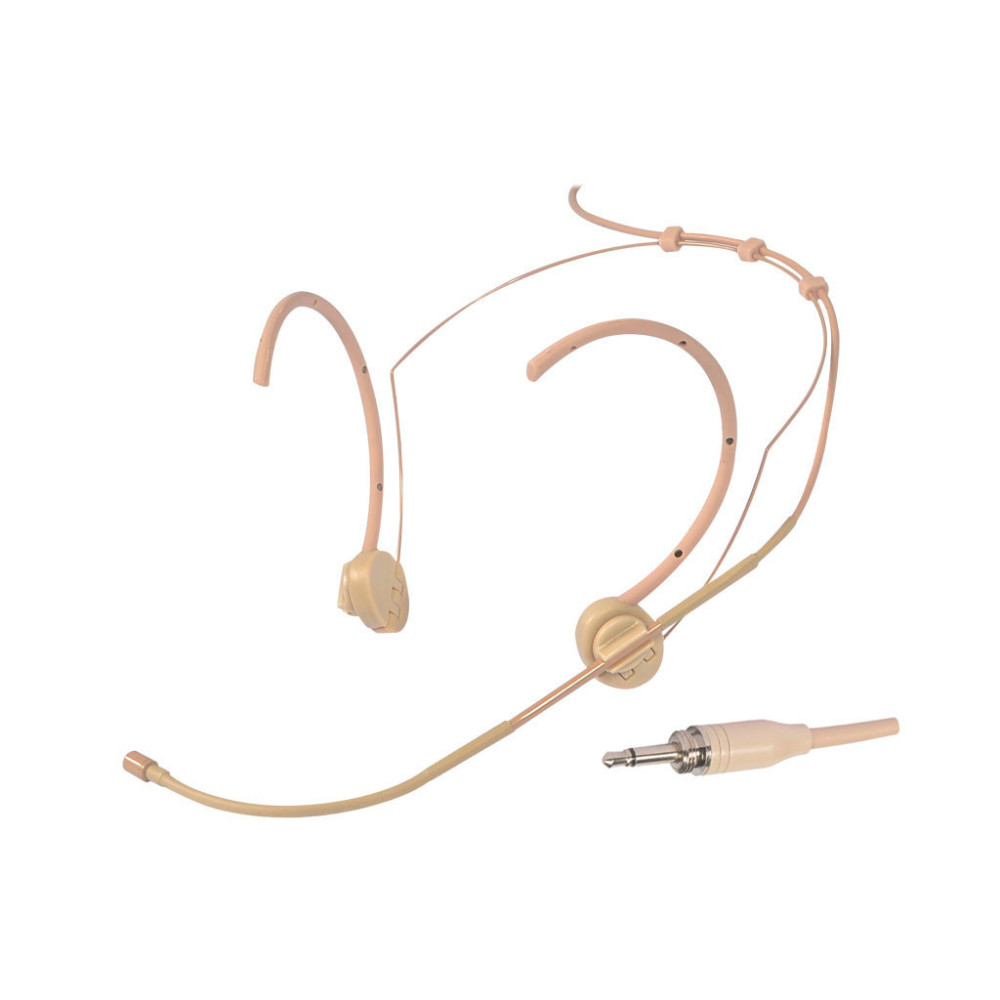 MARK - XS 1450 - Beige Lavalier headband microphone with an omnidirectional electret capsule