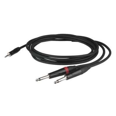 DAP - FLX31150 - 1.5 meter stereo mini-jack to 2 mono L / R jack cable