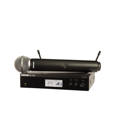 SHURE - BLX24RE/PG58K14 - Sistema radiomicrofonico PG montabile in rack con radiomicrofono PG58 per voce