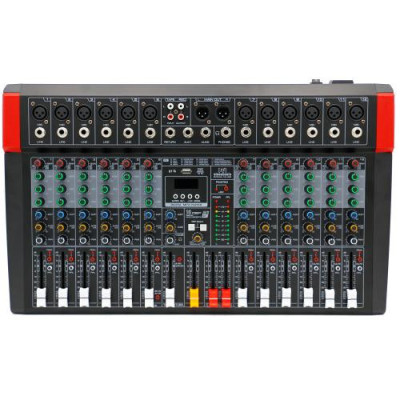 SINEXTESIS - EVOMIX-12-USB - Mixer 12 canali, multieffetto DSP, interfaccia USB, lettore Mp3, Bluetooth