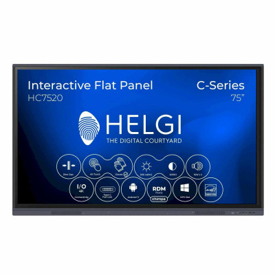 HELGI - HC7520M - Monitor Interattivo 75' C Series Wi-Fi RDM-Ready + Staffa