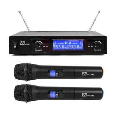 SINEXTESIS - XT302-2P-F1 - Radiomicrofono VHF doppio palmare 255.80MHz - 230.80MHz