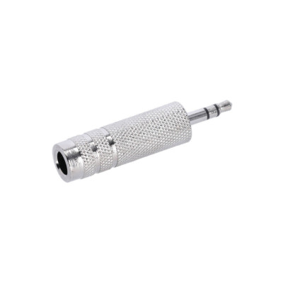 ADAM HALL - 4 STAR A JF3 MM3 METAL  - Adam Hall Adapter 6.3 mm jack stereo female to 3.5 mm jack stereo male