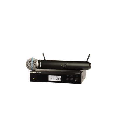 SHURE - BLX24RE/B58K14 - Sistema radiomicrofonico PG montabile in rack con radiomicrofono PG58 per voce