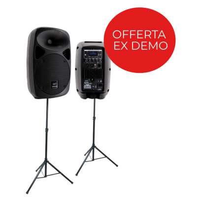 SINEXTESIS - KIT PSR-15A - Pair of 500W Active Music Speakers (LF 15" + HF 1") with stands