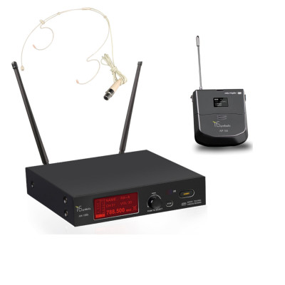 TSYMBOLS - AM100S-AP100 - UHF Single CH. Diversity receiver with AP100 bodypack and headband microphone