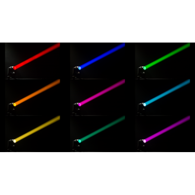 PROLIGHTS - JETBEAM1BK - Testa mobile Beam, 1x14W white LED, angolo 2.5°, prisma 8f, 14 colori