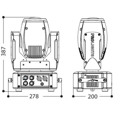 PROLIGHTS - TRIBE - MINIRUBY - Testa mobile Beam ultra compatta 132W S Osram Sirius HRI