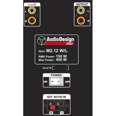 M2. 10 WL - AUDIO DESIGN PRO - Diffusore Attivo e Portatile con Batterie