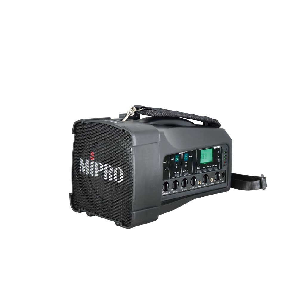 MIPRO - MA-100D - Amplificazione portatile 50/85W Megafono wireless  personale compatto a doppio canale