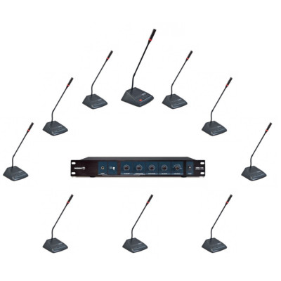 WORK - CONFERENCE KIT - Work conference system 10 stations wires included