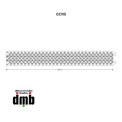 PROTRUSS - CC113/10 - Confezione da 10 pezzi di Canaline pedane passacavo a singola corsia
